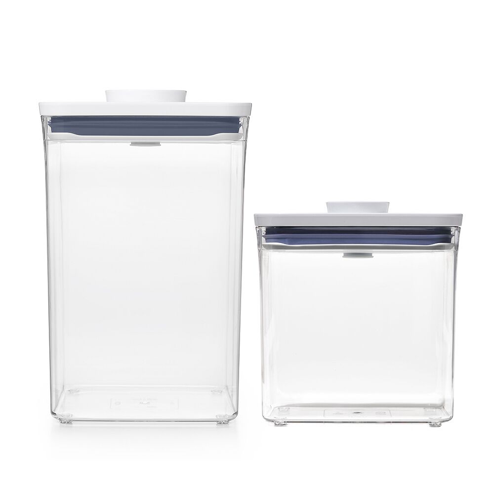POP Container - Big Square Medium (4.4 Qt.) & POP Container - Rectangle Short (1.7 Qt.) Bundle J2