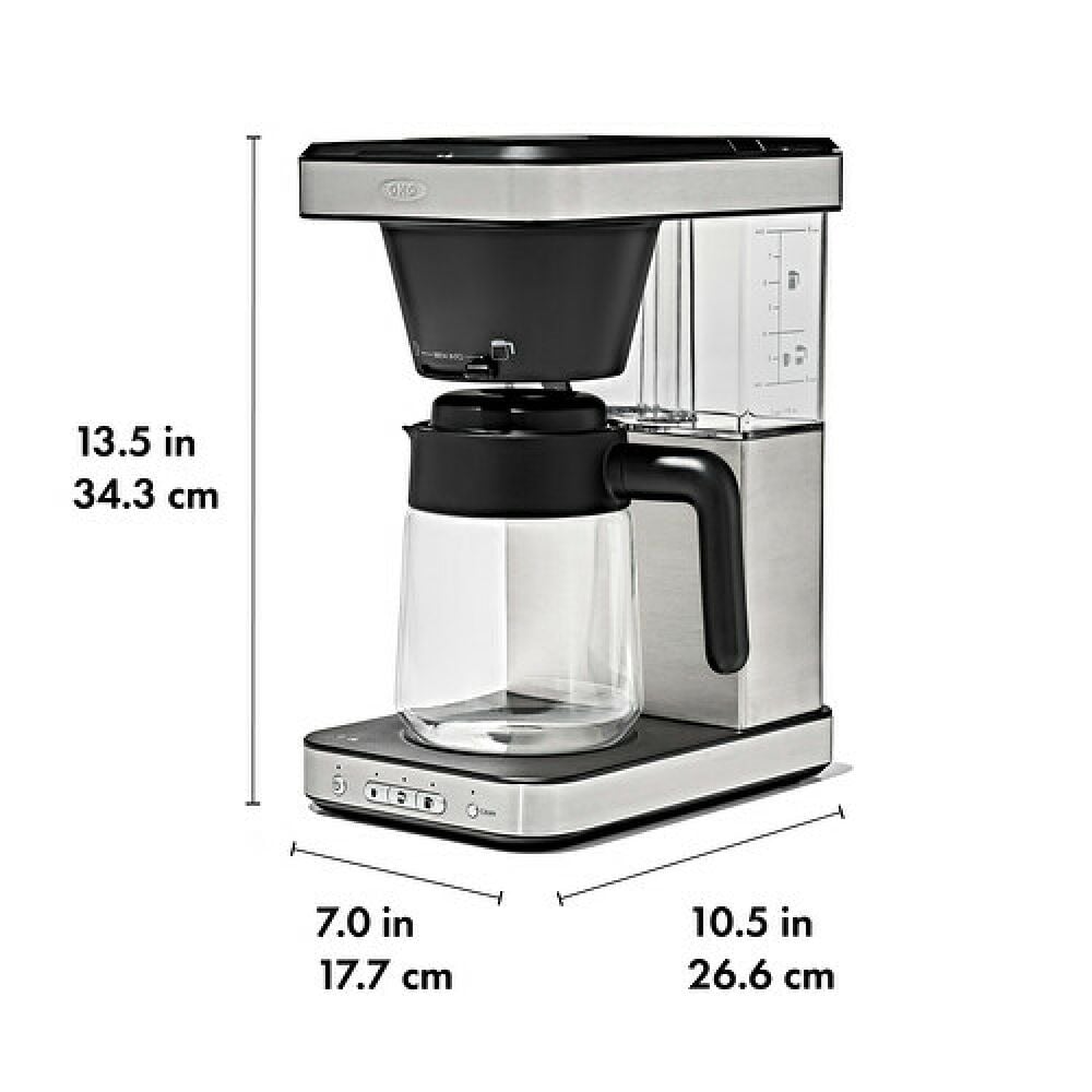 8-Cup Coffee Maker with Podless Single-Serve Function and Glass Carafe P2