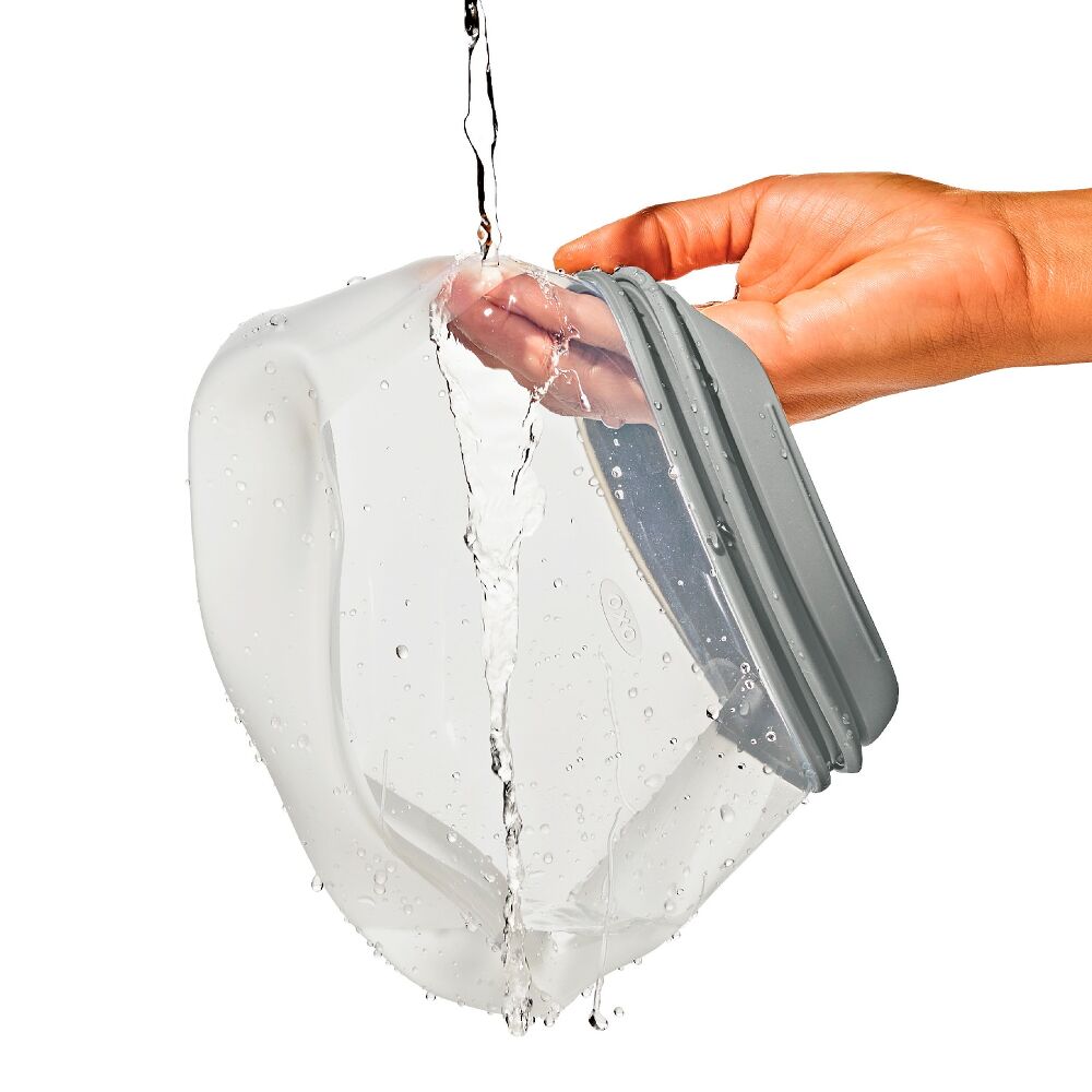 Silicone Reusable Bag Stand-Up Snack (12 oz) - Fog B0