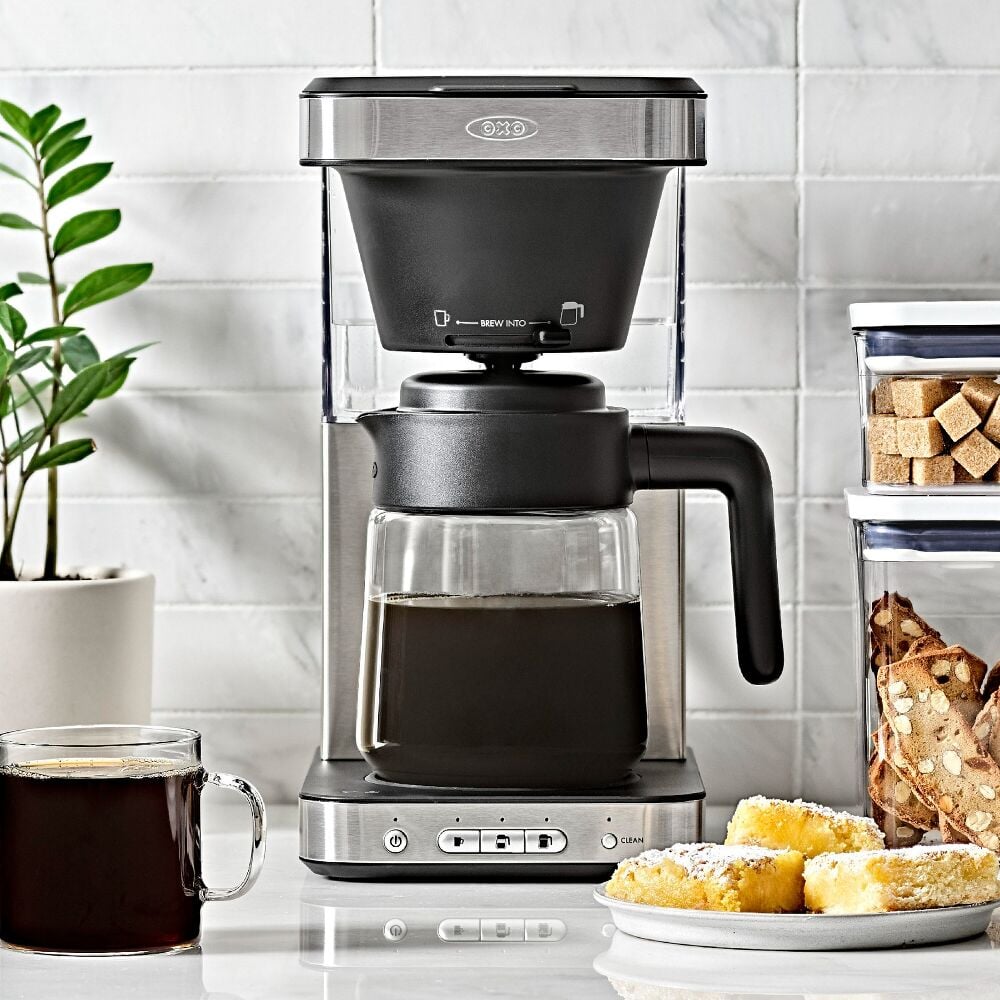 8-Cup Coffee Maker with Podless Single-Serve Function and Glass Carafe P2