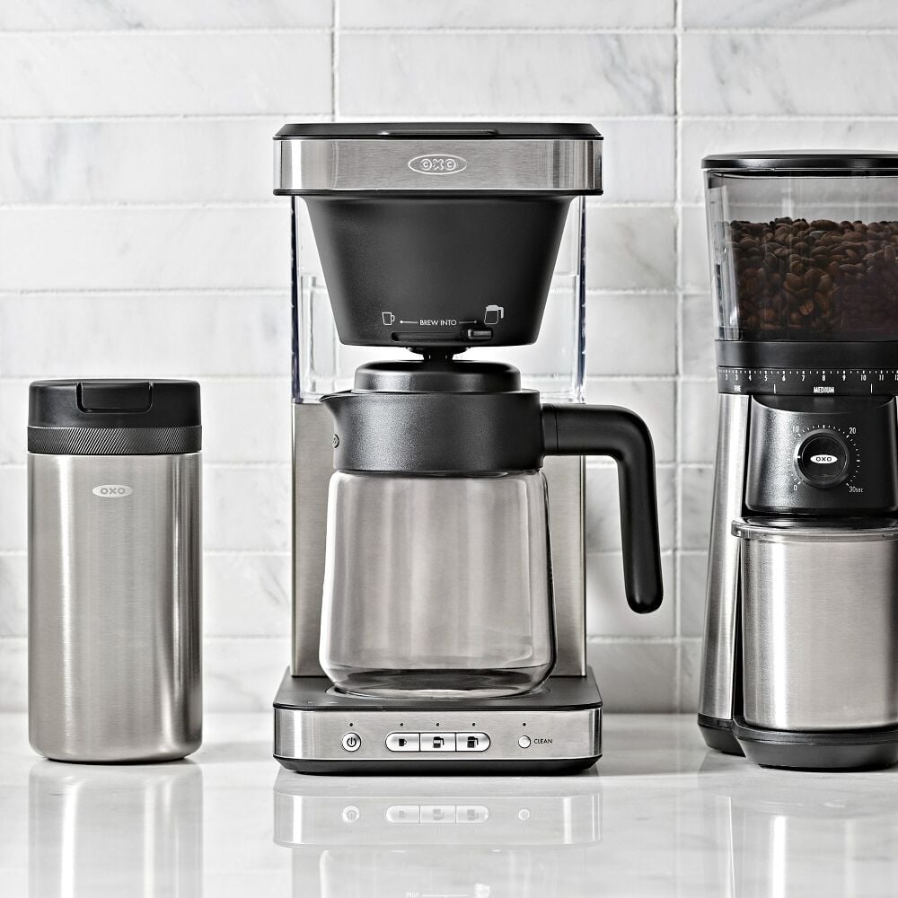 8-Cup Coffee Maker with Podless Single-Serve Function and Glass Carafe P2