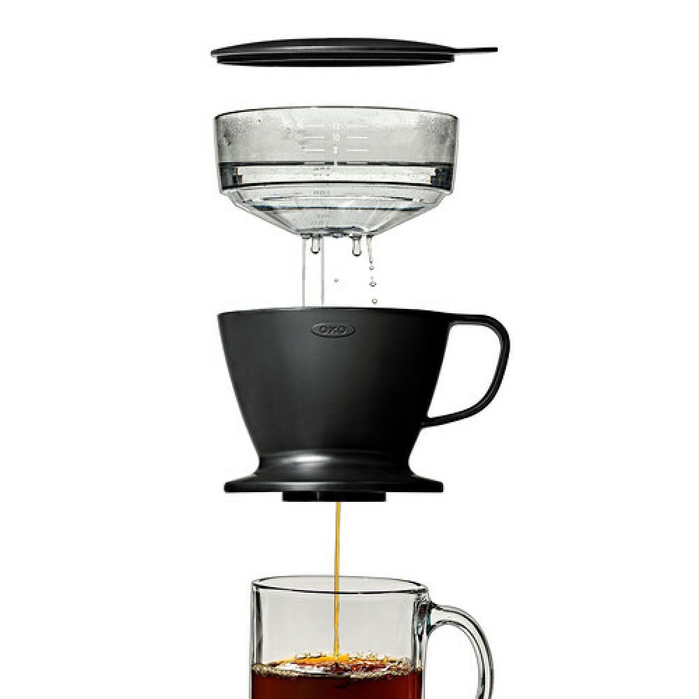 Pour Over Coffee Maker with Water Tank - Matte Black N3