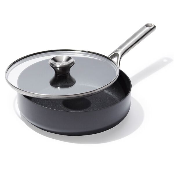 Ceramic Professional Non-Stick 3-Quart Sauté Pan with Lid O4