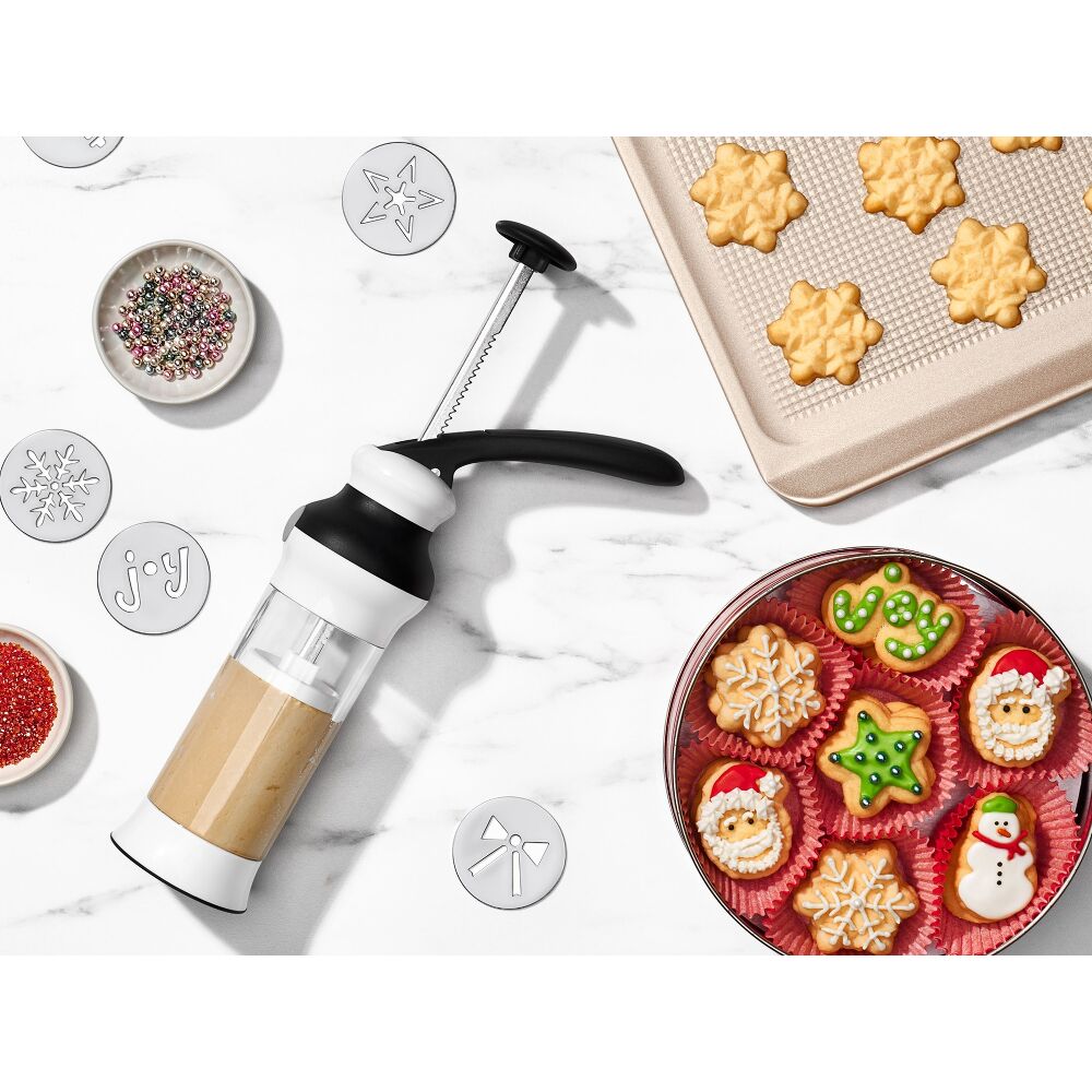 Holiday Cookie Press and Disk Set Bundle E5