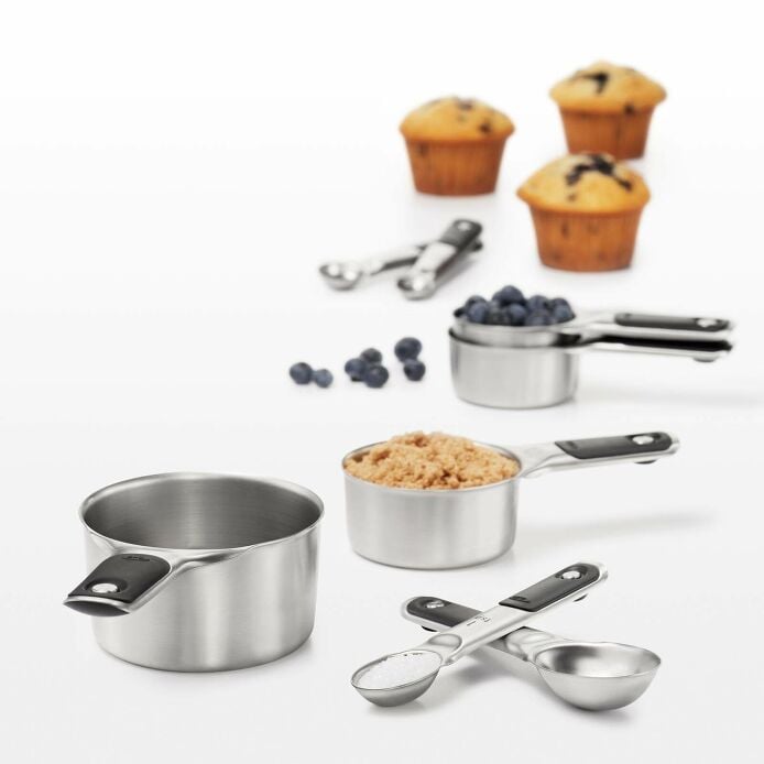 Stainless Steel Measuring Cups and Spoons Set A4