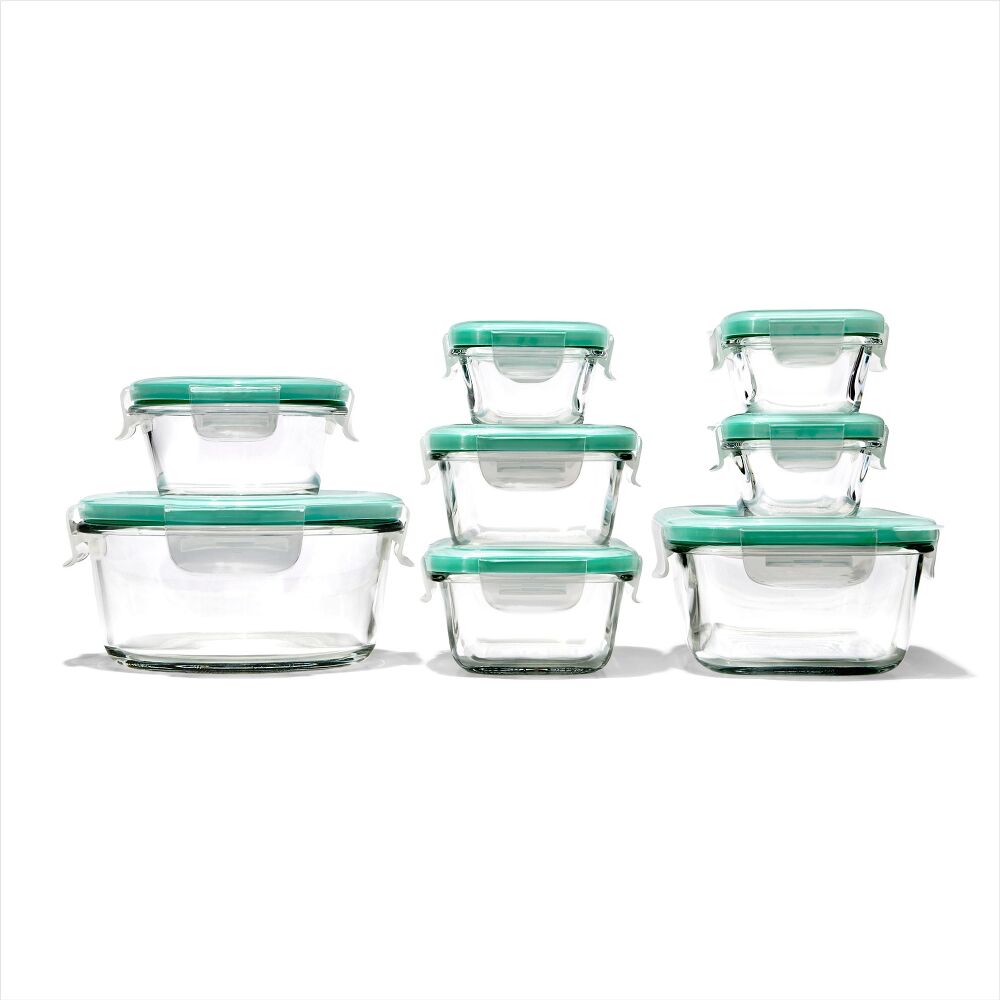 16 Piece Glass Smart Seal Everyday Container Set A0