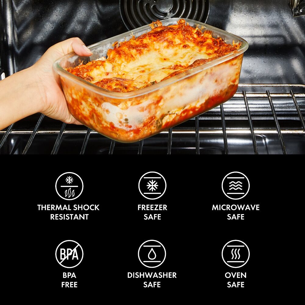 16 Piece Glass Smart Seal Everyday Container Set W8