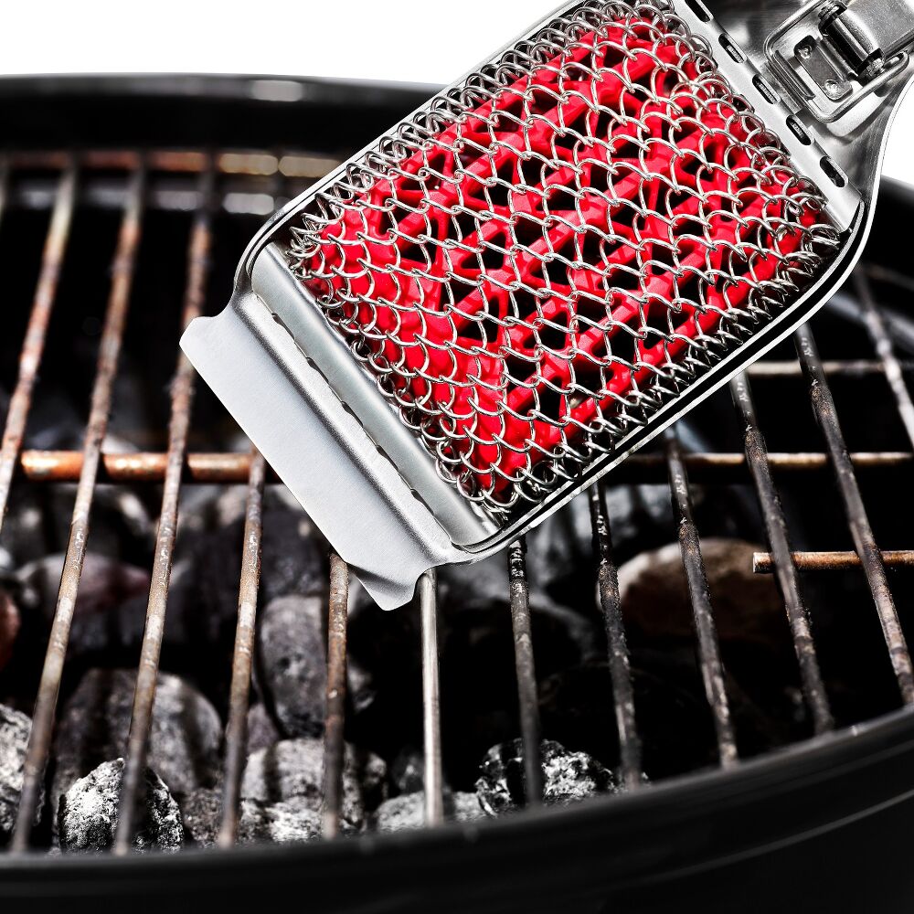 Coiled Grill Brush With Replaceable Head B0