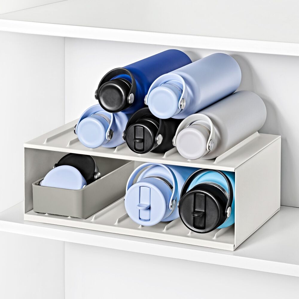 Water Bottle Organizer with Accessory Bin C0