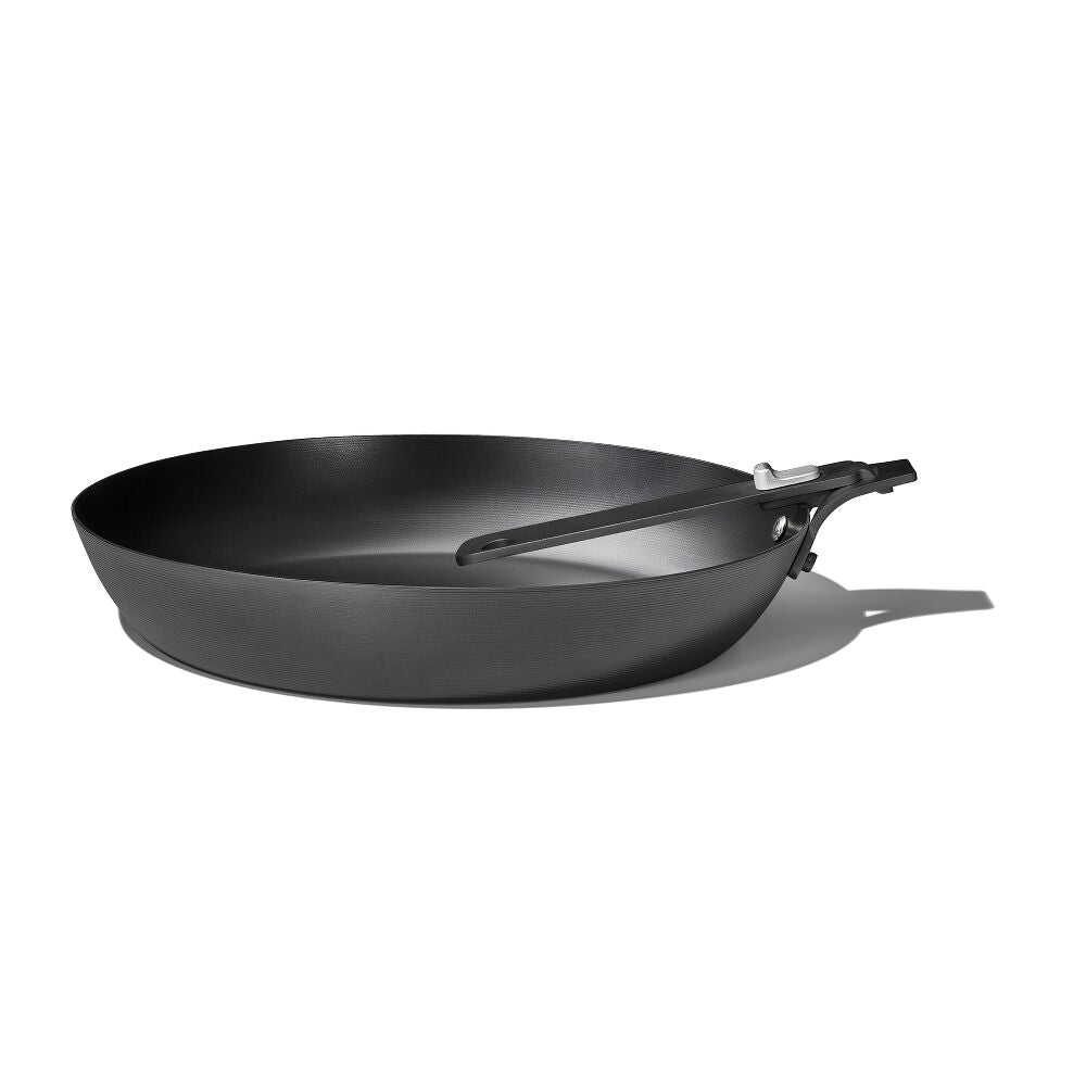 Outdoor 12-inch Carbon Steel Pan with Removable Handle C3