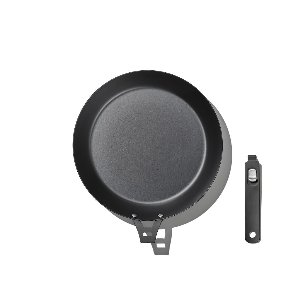 Outdoor 12-inch Carbon Steel Pan with Removable Handle C3