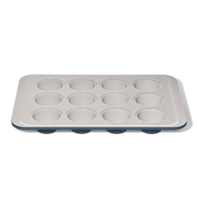 Non-Stick Pro Ceramic Coated Metal Bakeware 12 Cup Muffin Pan Q2