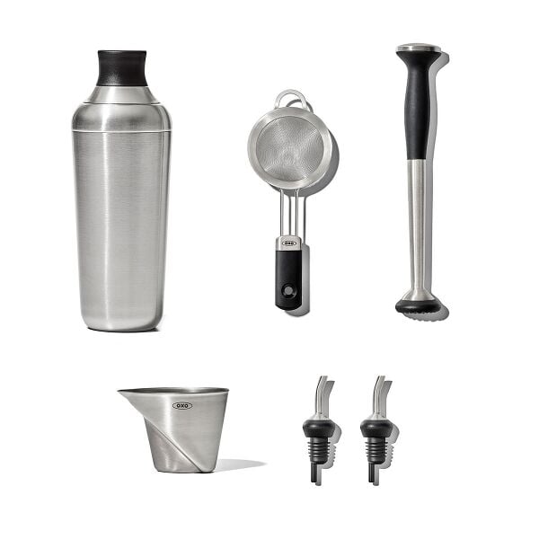 Steel 6-Piece Barware Set B0