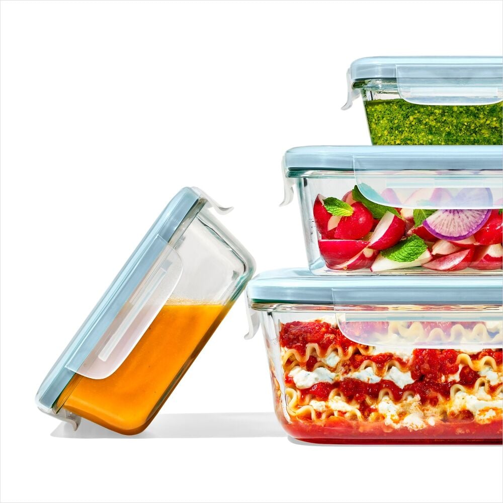 12-Piece Smart Seal Glass Container Set - Arctic Blue L7