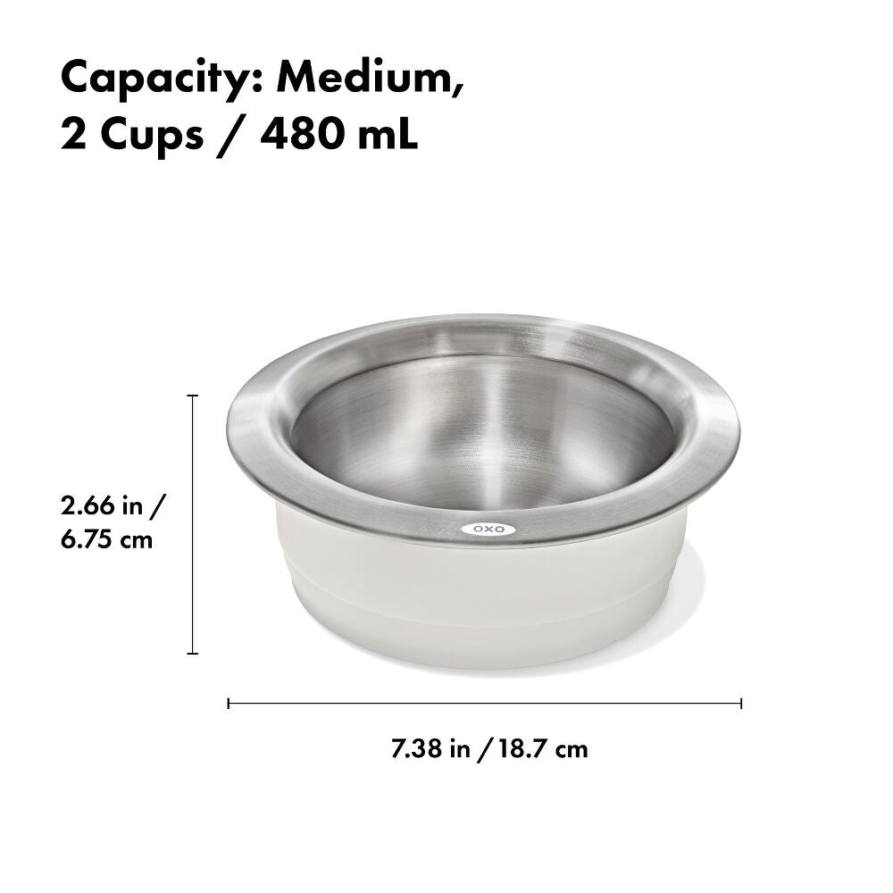 OXO Pet Nonslip Bowl - Medium, 2 Cups / 480 mL V4