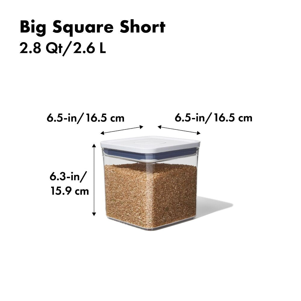 POP Container - Big Square Short (2.8 Qt/2.6 L) T7