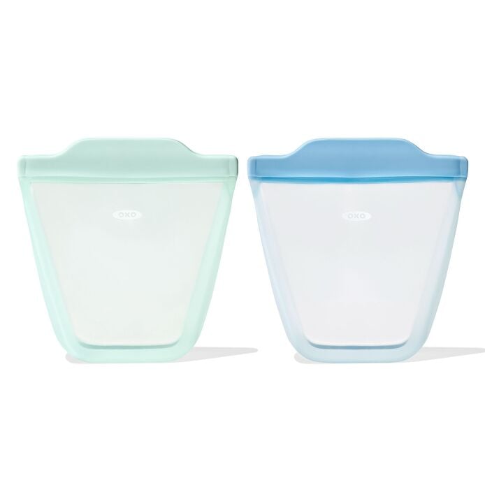 Tot Silicone Reusable Bag - 2-Piece Stand-Up Cup Set X8