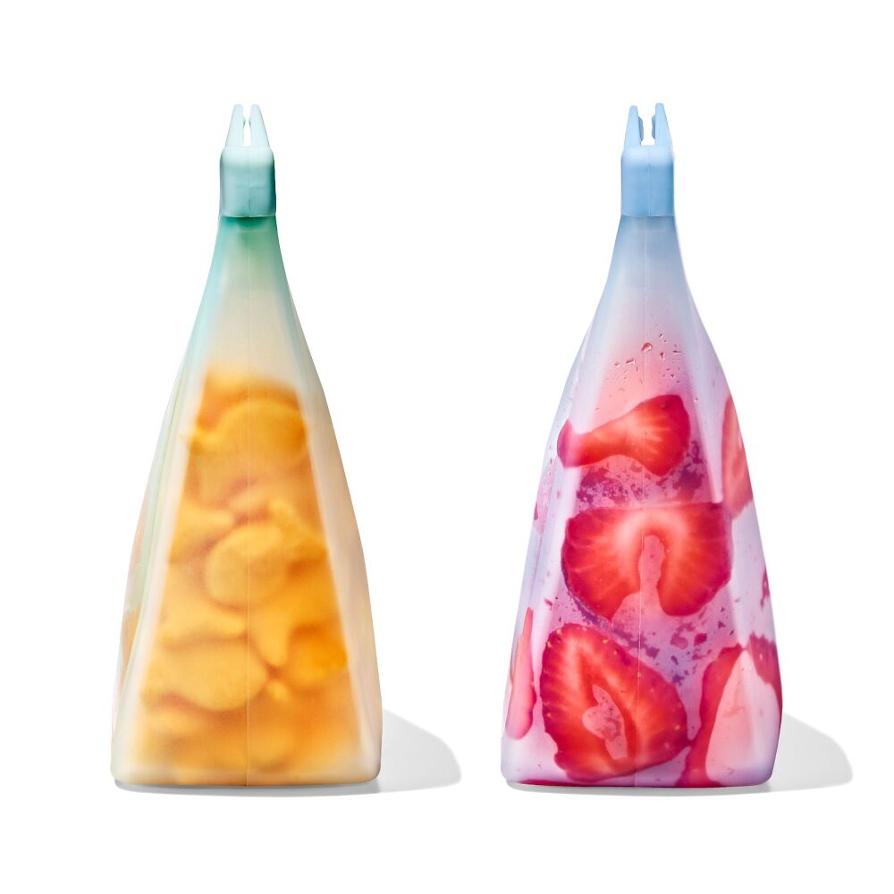 Tot Silicone Reusable Bag - 2-Piece Stand-Up Cup Set X8