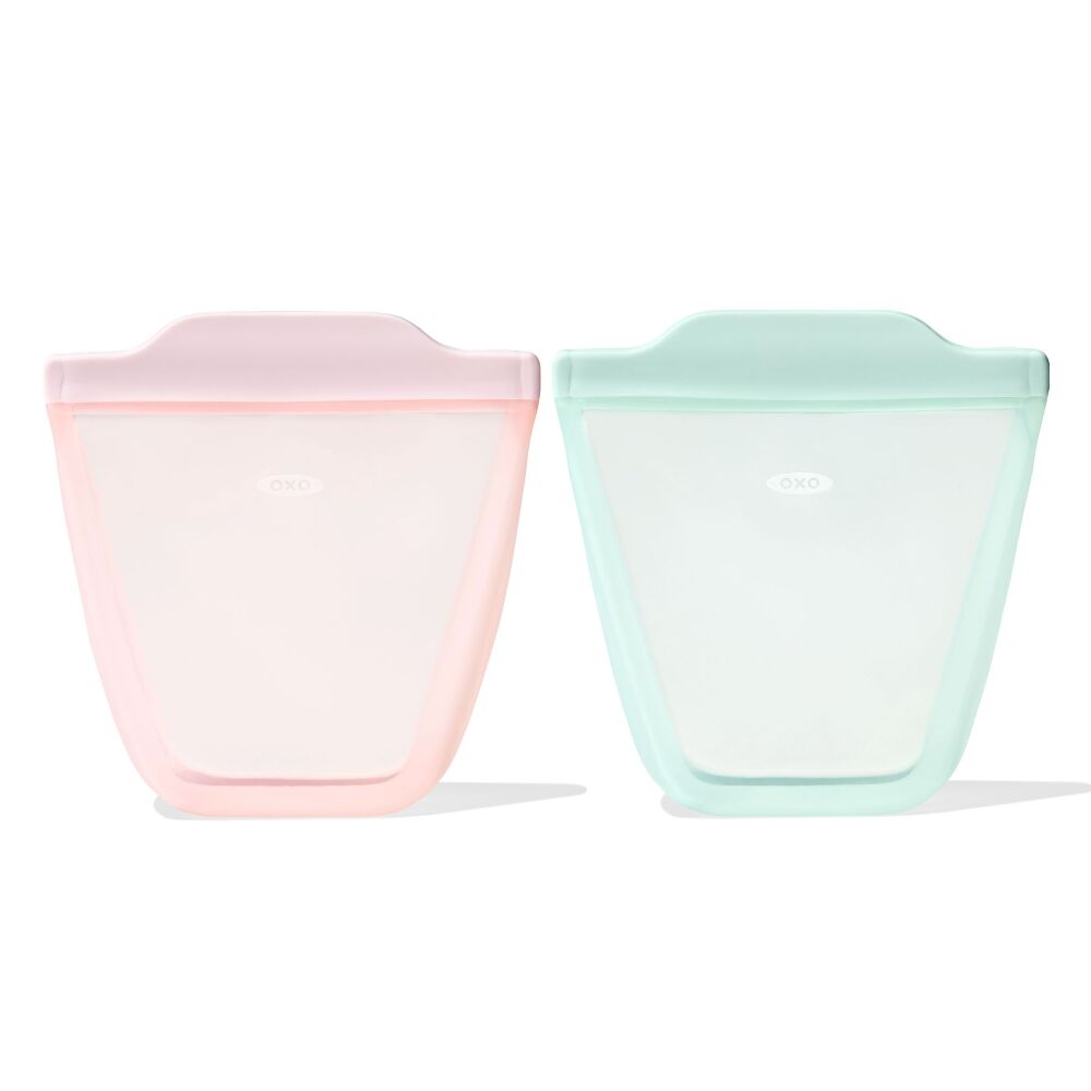 Tot Silicone Reusable Bag - 2-Piece Stand-Up Cup Set X8