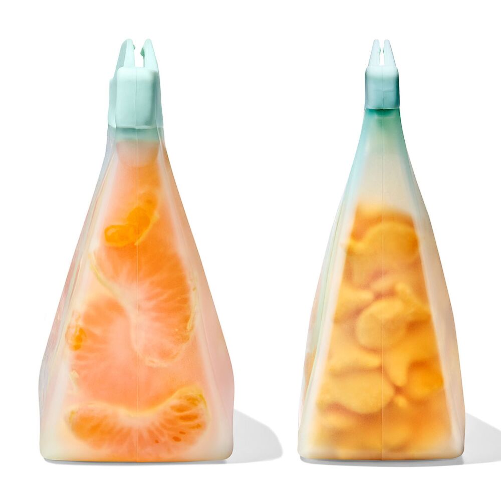 Tot Silicone Reusable Bag - 2-Piece Stand-Up Cup Set X8