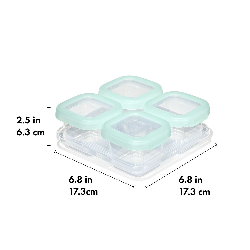 Baby Blocks Food Storage Containers (4 oz) - Opal Q9
