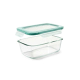 Smart Seal 8 Cup Glass Rectangle Container - Teal K2