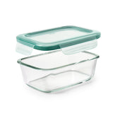 Smart Seal 3.5 Cup Glass Rectangle Container - Teal I2
