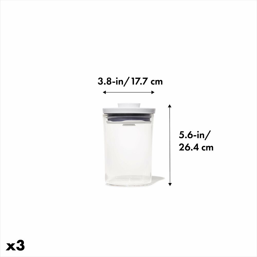 POP Round Canister 3-Piece Mini Bath Set (0.6 Qt) A6