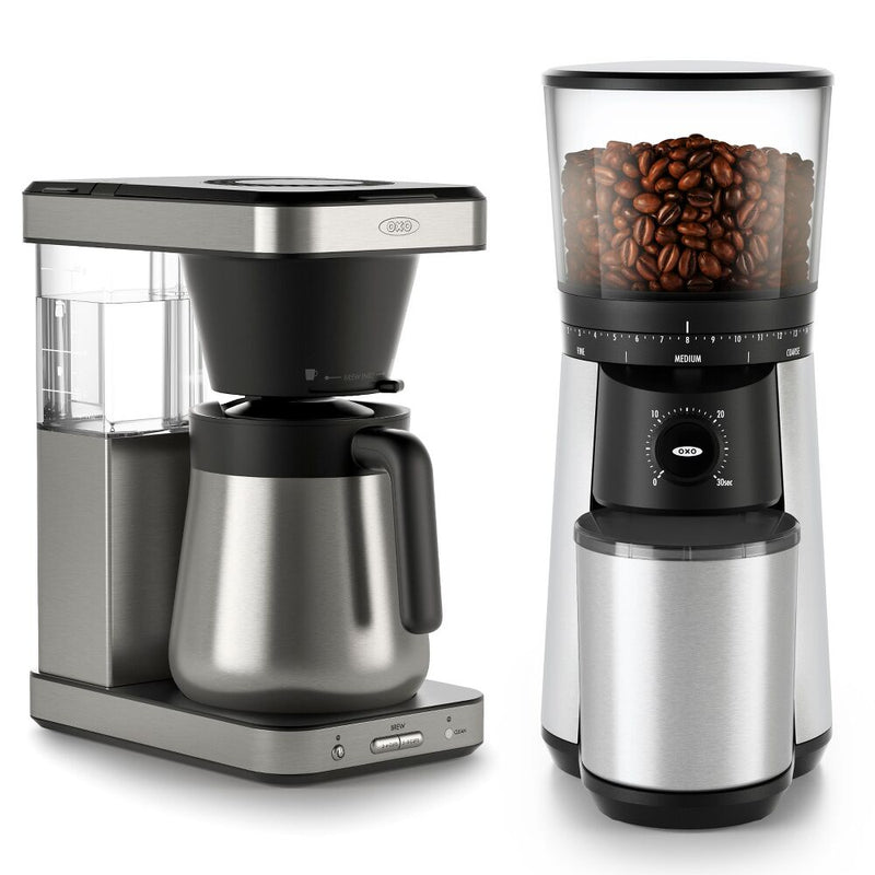 8-Cup Coffee Maker & Conical Burr Coffee Grinder Bundle E7