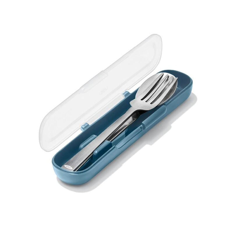 Prep & Go Stainless Steel Utensils With Case - Ocean Blue V3