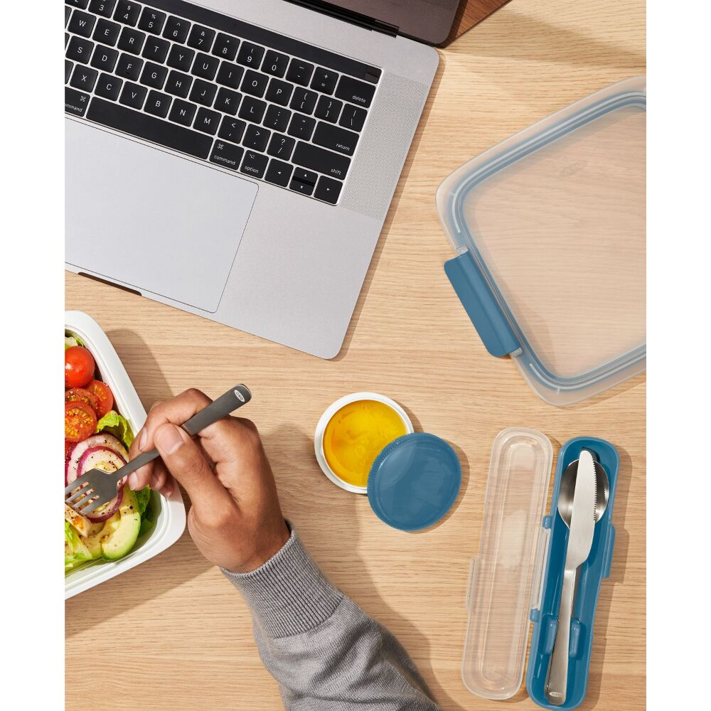 Prep & Go Stainless Steel Utensils With Case - Ocean Blue V3
