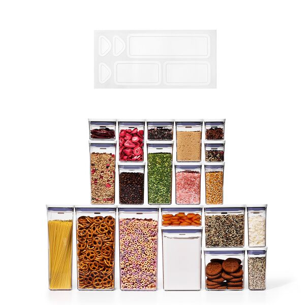 POP Removable Labels & 20-Piece POP Container Set Bundle A6