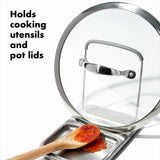 Stainless Steel Spoon Rest with Lid Holder N5