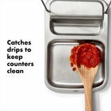 Stainless Steel Spoon Rest with Lid Holder N5