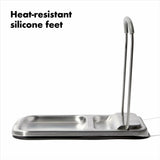Stainless Steel Spoon Rest with Lid Holder N5