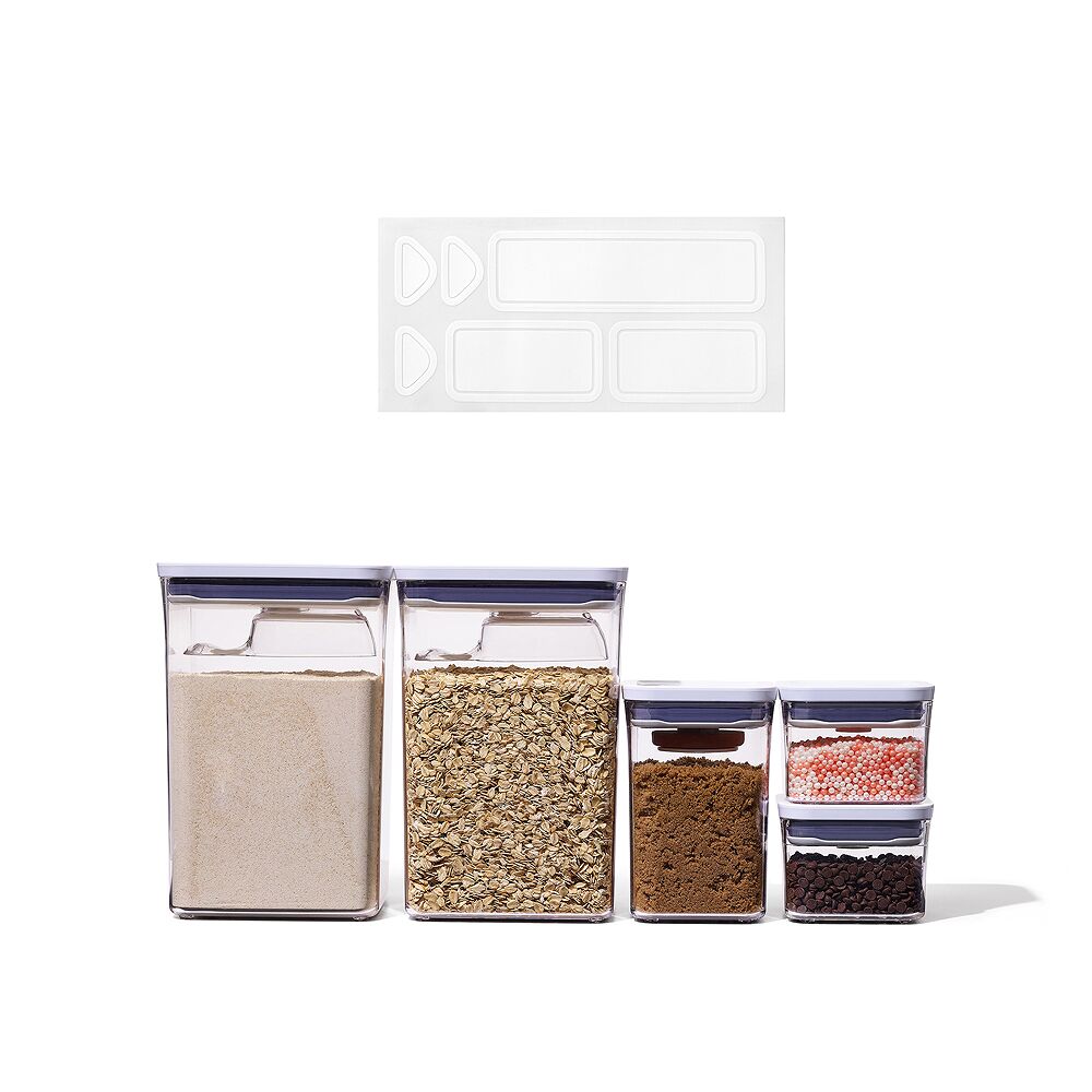 POP Removable Labels & 8-Piece POP Container Baking Set Bundle R2