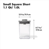 POP Container - Small Square Short (1.1 Qt/1.0 L) D1