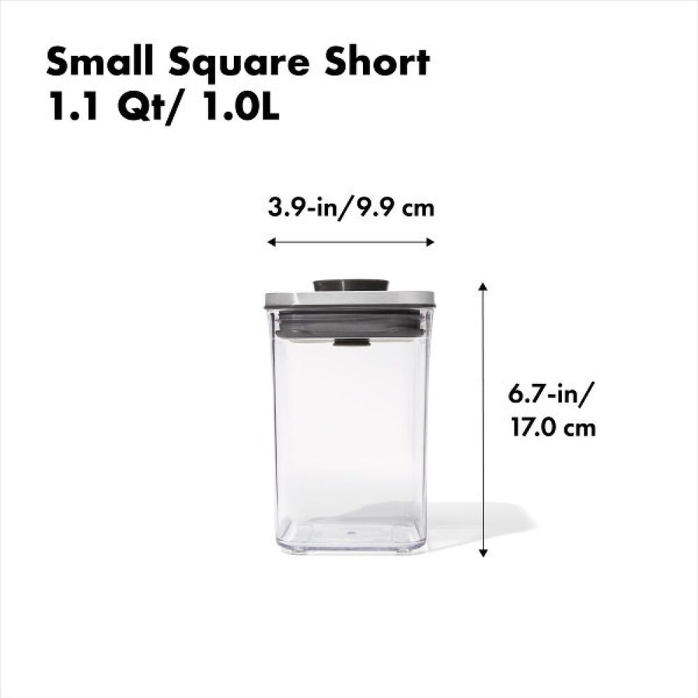POP Container - Small Square Short (1.1 Qt/1.0 L) D1