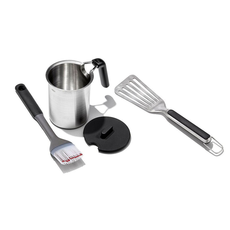 Grilling Basting Pot and Brush Set & Grilling Precision Turner Bundle B2