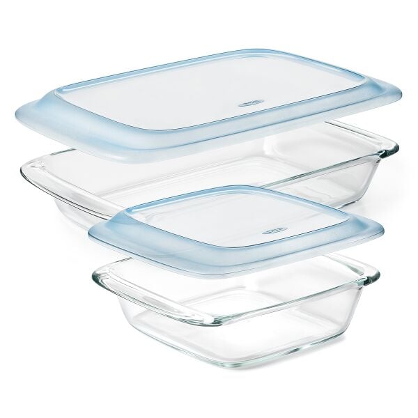Glass Baking Dish with Lid (2.0 Qt) & Glass Baking Dish with Lid (3.0 Qt) Bundle B3