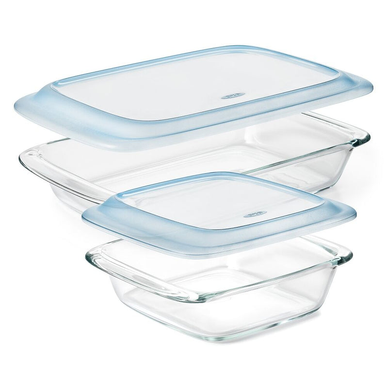 Glass Baking Dish with Lid (2.0 Qt) & Glass Baking Dish with Lid (3.0 Qt) Bundle V1