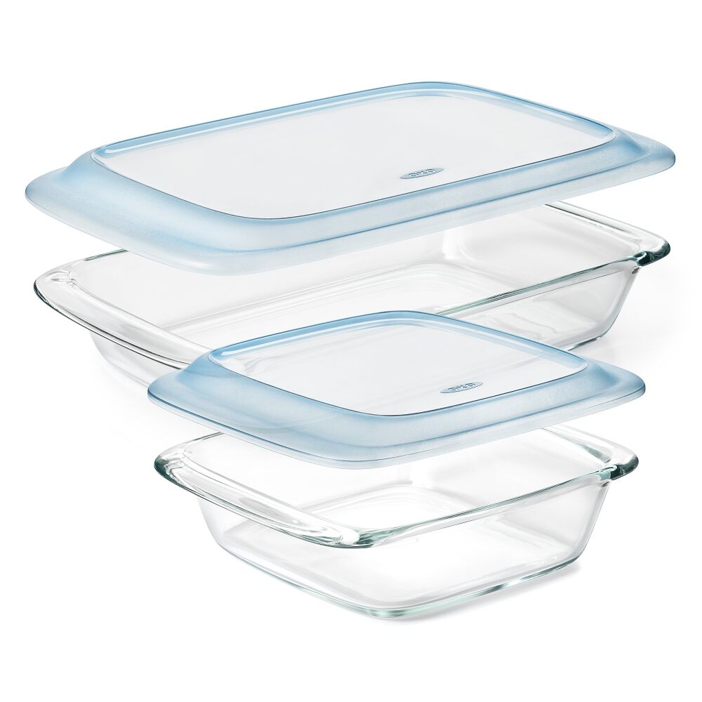 Glass Baking Dish with Lid (2.0 Qt) & Glass Baking Dish with Lid (3.0 Qt) Bundle B3
