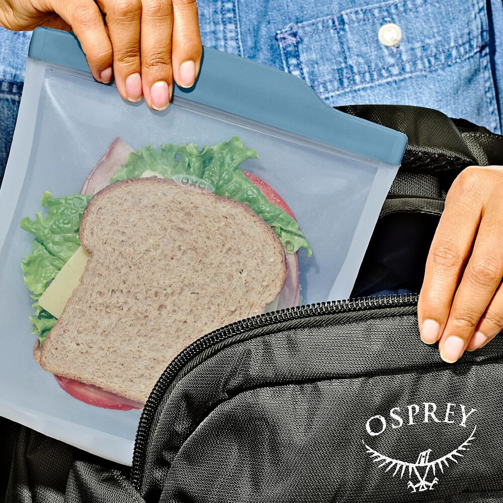 Silicone Reusable Bag  Sandwich (28 oz) - Ocean Blue B3