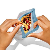 Silicone Reusable Bag  Stand-Up Snack (12 oz) - Ocean Blue Z1