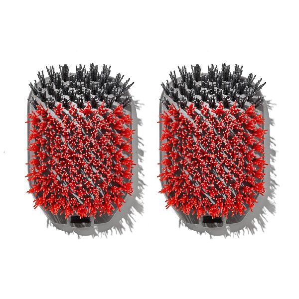 Outdoor Nylon Grill Brush Set of 2 Replacement Heads D2