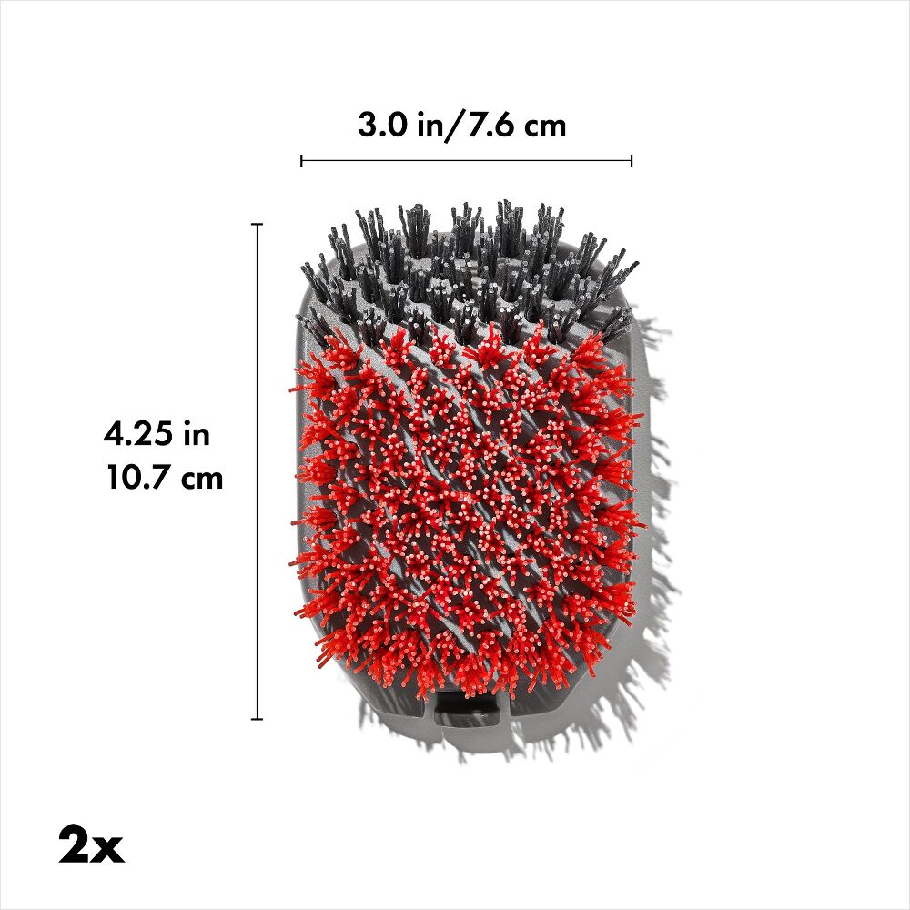 Outdoor Nylon Grill Brush Set of 2 Replacement Heads D2