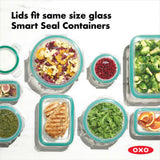 8 Piece Smart Seal Glass Round Container Set G2