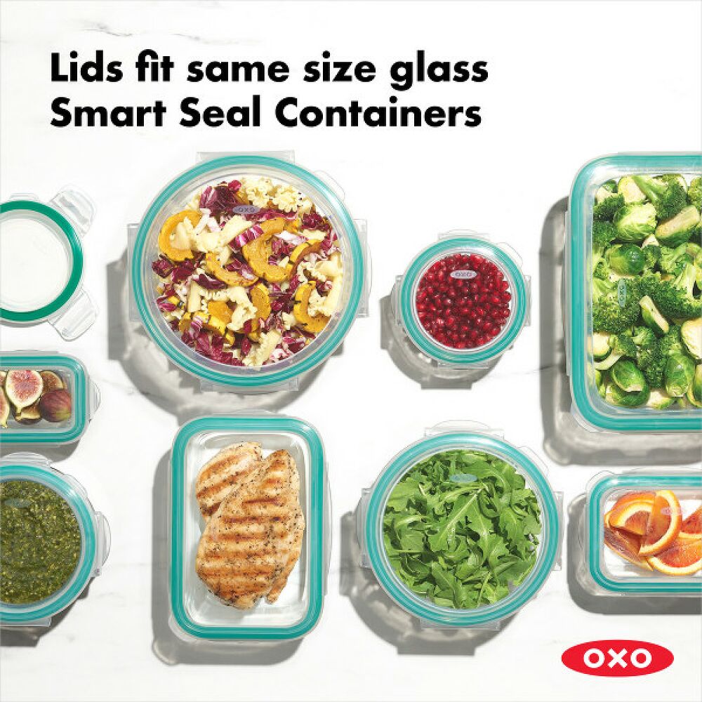8 Piece Smart Seal Glass Round Container Set G2