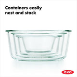 8 Piece Smart Seal Glass Round Container Set G2