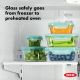 8 Piece Smart Seal Glass Round Container Set G2